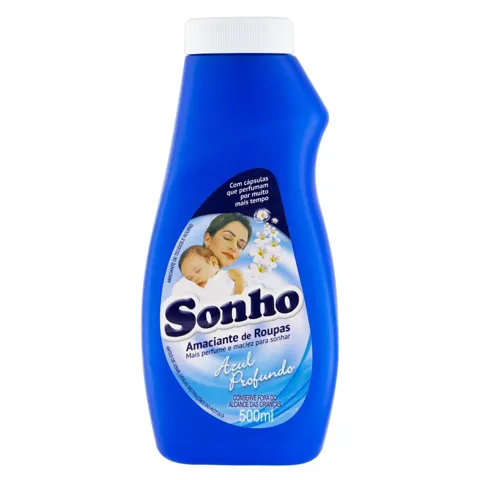 Amaciante de Roupa Diluído Azul Profundo Sonho Frasco 500ml