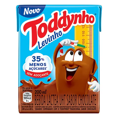 Bebida Láctea UHT Chocolate Toddynho Levinho Caixa 200ml