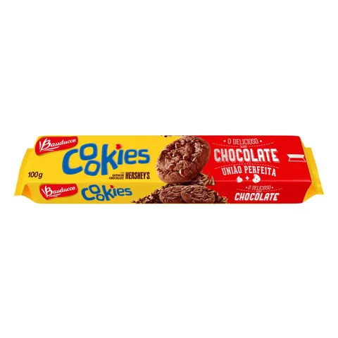 Biscoito Cookie Chocolate com Gotas de Chocolate Hershey's Bauducco Pacote 100g