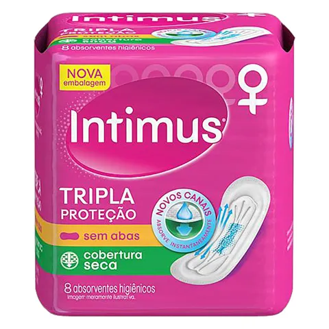 Absorvente sem Abas Seca Intimus Tripla Proteção Pacote 8 Unidades