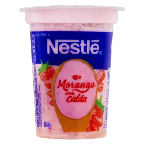 Iogurte Parcialmente Desnatado Morango Calda Morango Nestlé Pote 150g
