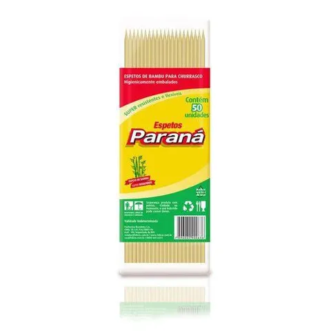 Espeto Bambu Parana 30Cm 50Un