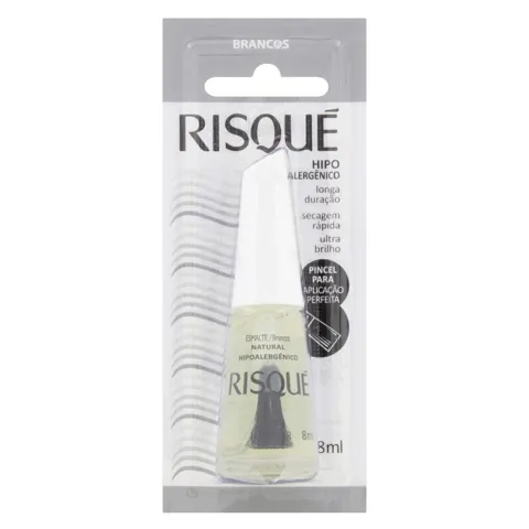 Esmalte Natural Incolor Risqué Brancos 8ml