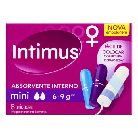 Absorvente Interno Mini Intimus Caixa 8 Unidades