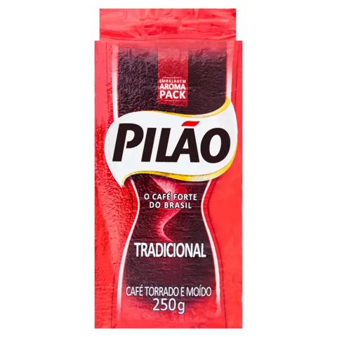 Café Torrado e Moído a Vácuo Tradicional Pilão Pacote 250g