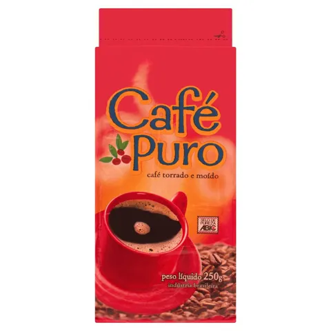 Café Torrado e Moído a Vácuo Café Puro Pacote 250g