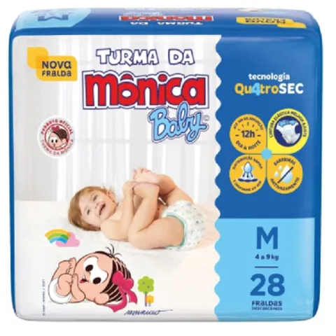 Fraldas Turma da Mônica Baby (M) 18Un