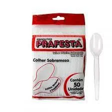 Colher Refeicao Branca 50Un