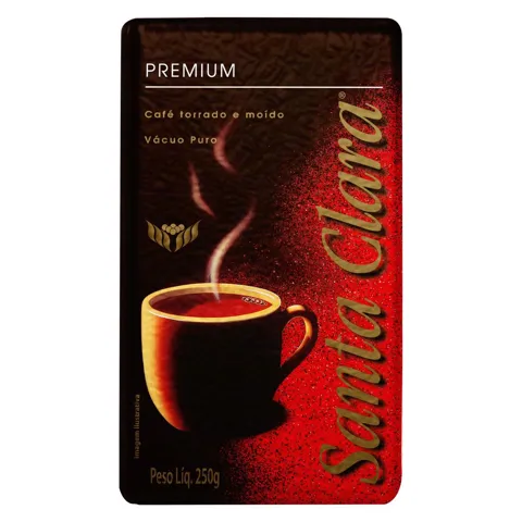 Café Torrado e Moído a Vácuo Santa Clara Premium Pacote 250g