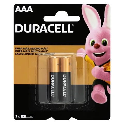 Pilha Alcalina AAA MN 2400B2 Duracell 2 Unidades 1,5V