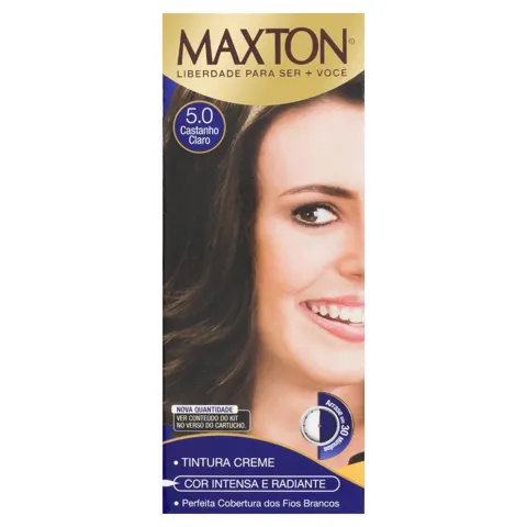 Kit Tintura Creme 5.0 Castanho Claro Maxton
