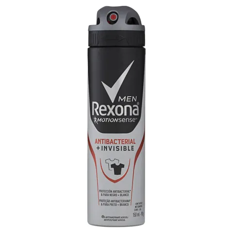 Antitranspirante Aerossol Antibacterial e Invisible Rexona Men Motionsense 150ml
