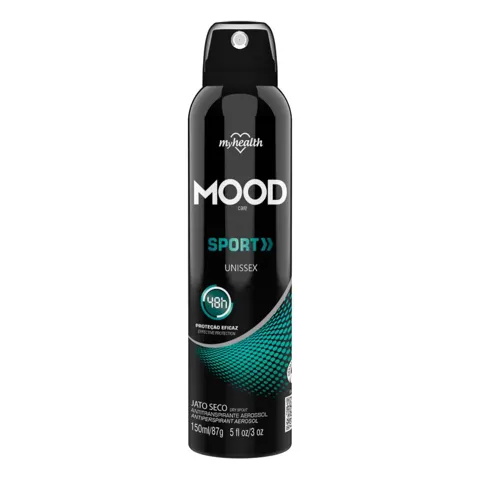 Antitranspirante Aerossol Jato Seco Unissex MyHealth Mood Care Sport 150ml