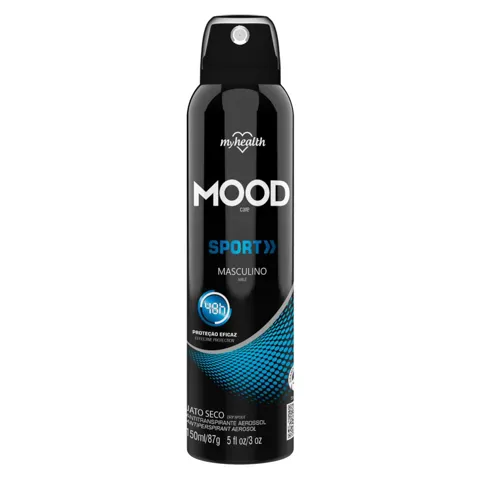 Antitranspirante Aerossol Jato Seco Masculino MyHealth Mood Care Sport 150ml