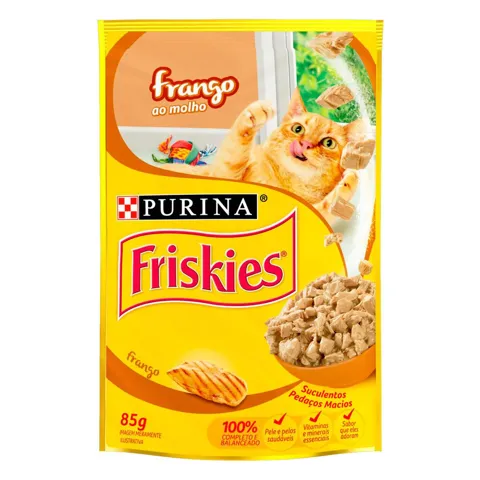 Alimento para Gatos Frango ao Molho Purina Friskies Sachê 85g