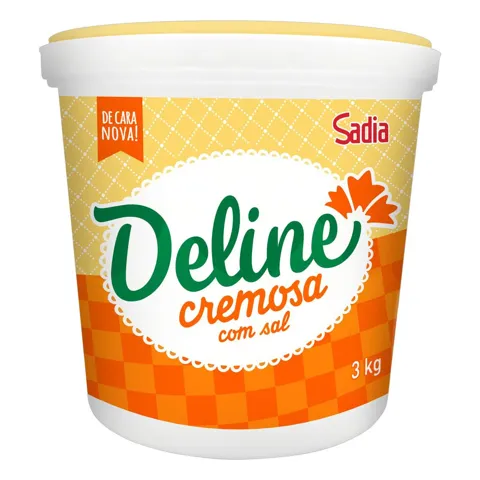 Margarina Cremosa com Sal Deline Balde 3kg