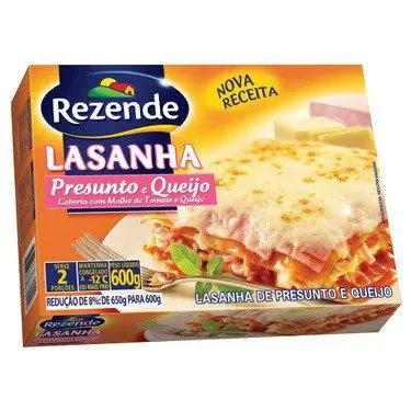 Lasanha REZENDE Presunto e Queijo 600g