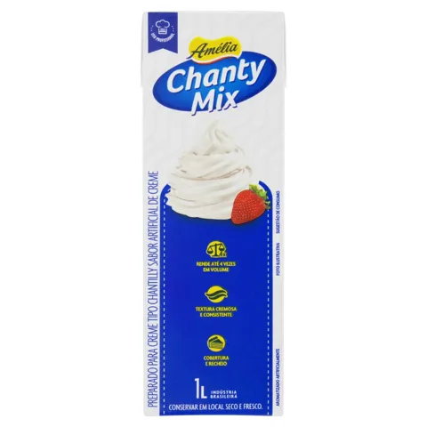 Chantilly Creme Amélia Chanty Mix Caixa 1l