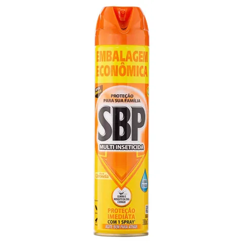 Multi-Inseticida Aerossol Óleo de Citronela SBP Frasco 380ml Embalagem Econômica