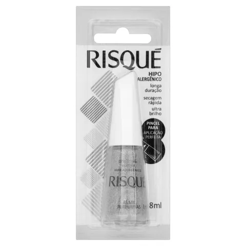 Esmalte Glitter As Mil Purpurinas Risqué Efeitos 8ml