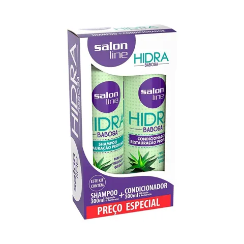 Kit Salon Line Hidra Babosa Shampoo + Condicionador 300ml .