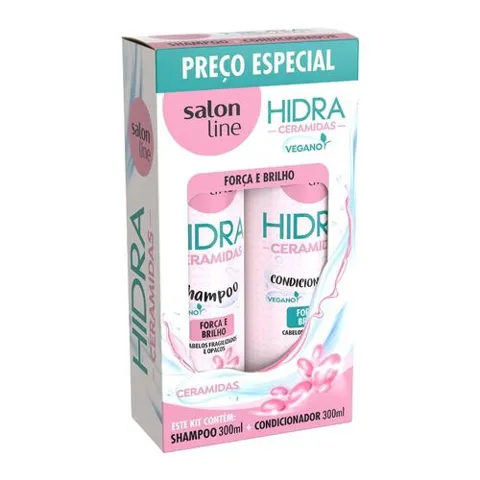 Kit SALON LINE Hidra Ceramidas Shampoo + Condicionador 300ml