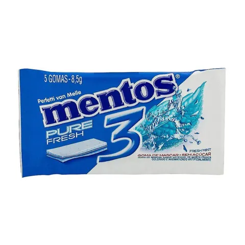 Chiclete MENTOS 3 Camadas Pure Fresh Mint 8,5g