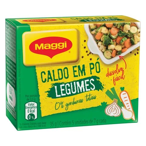 Caldo em Pó Legumes Maggi Caixa 35g 5 Tabletes