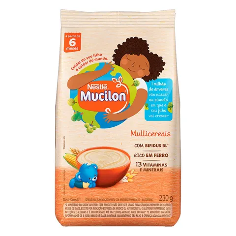 Cereal Infantil Multicereais Nestlé Mucilon Pacote 180g