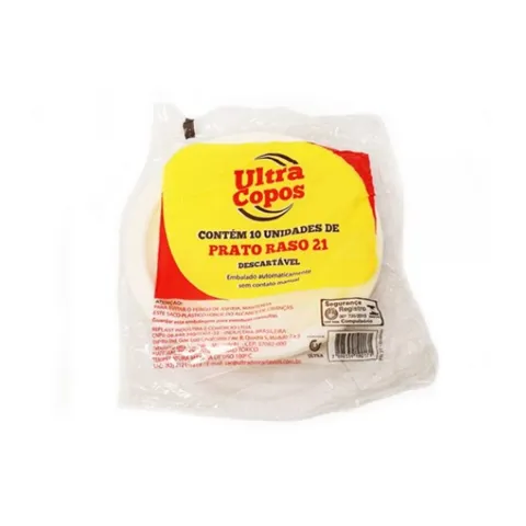 Pratos ULTRA COPOS com 10 Unidades