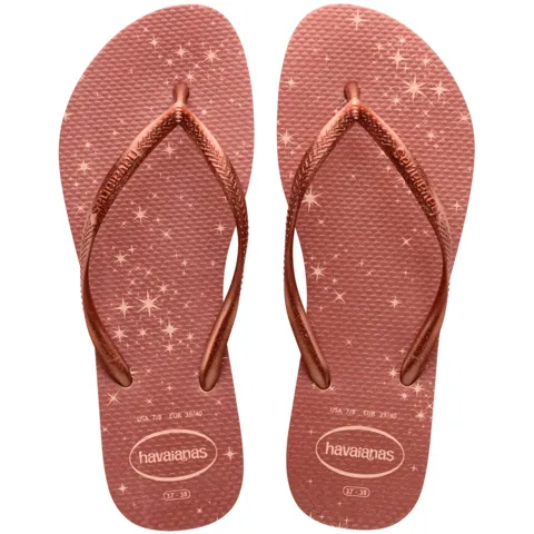 Chinelo Rosa Ballet/ Dourado Blush Slim Gloss Havaianas Womens n° 35/36
