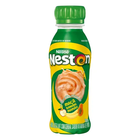 Bebida Láctea UHT Vitamina de Maçã, Banana & Mamão Nestlé Neston Frasco 280ml