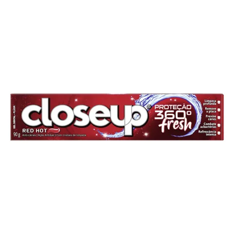 Gel Dental Red Hot Closeup Proteção 360° Fresh Caixa 90g