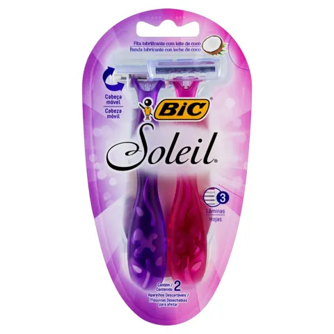 Aparelho Descartável para Barbear Bic Soleil 2 Unidades