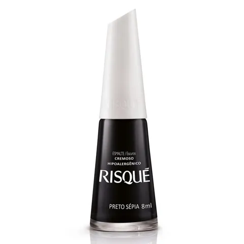 Esmalte Risqué Cremoso Preto Sépia 8Ml