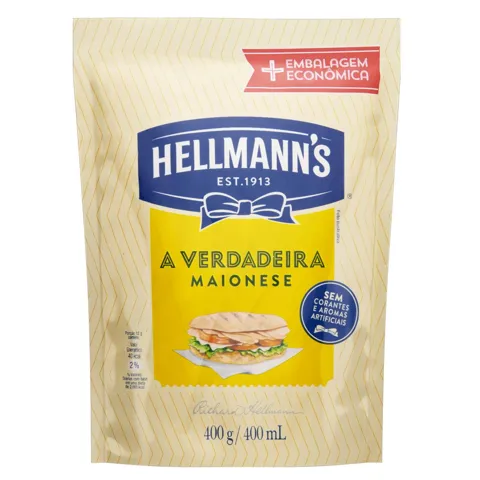 Maionese Hellmann's Sachê 400g Embalagem Econômica