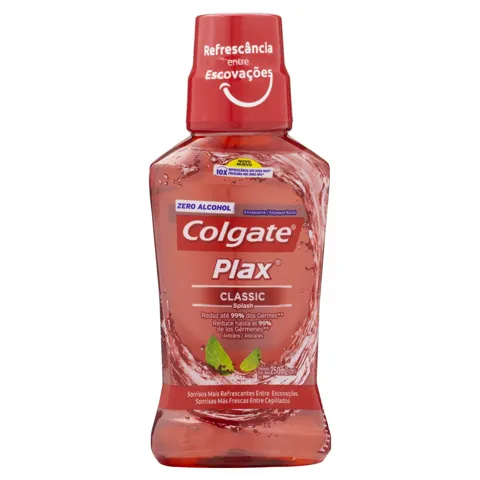 Enxaguante Bucal Anticárie Zero Álcool Classic Colgate Plax Frasco 250ml