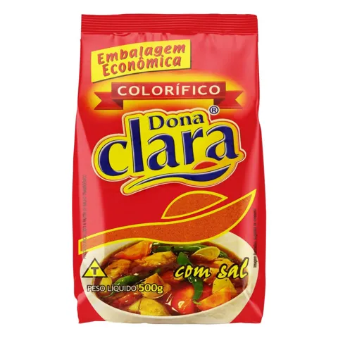 Colorífico Pó com Sal Dona Clara Pacote 500g Embalagem Econômica