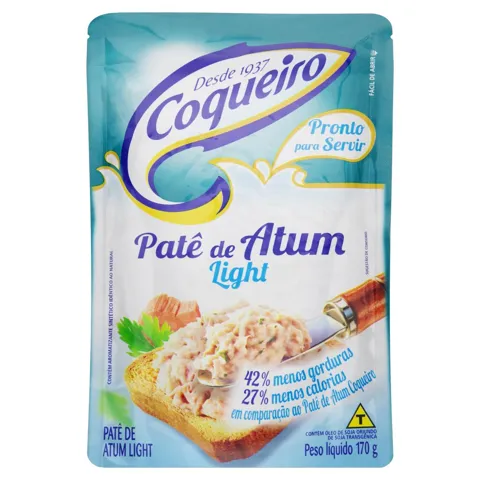 Patê de Atum Light Coqueiro Sachê 170g