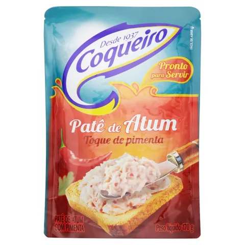 Patê de Atum com Toque de Pimenta Coqueiro Sachê 170g