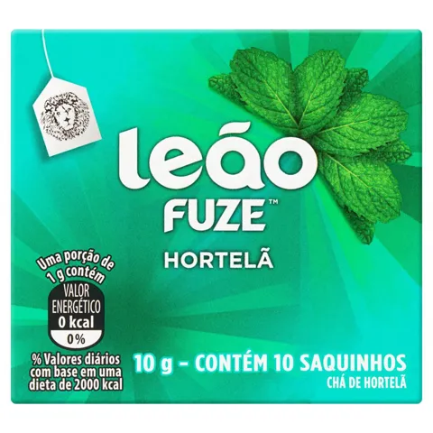 Chá Hortelã Leão Fuze Caixa 10g 10 Unidades