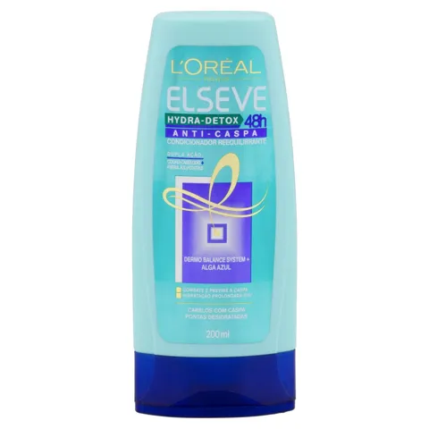 Condicionador Anticaspa L'oréal Paris Elseve Hydra-Detox Frasco 200ml