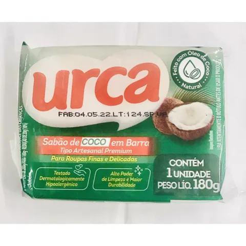 Sabão em Barra Urca Premium Coco 180g