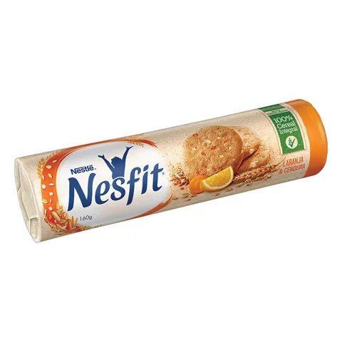 Biscoito Integral Laranja & Cenoura Nestlé Nesfit Pacote 160g