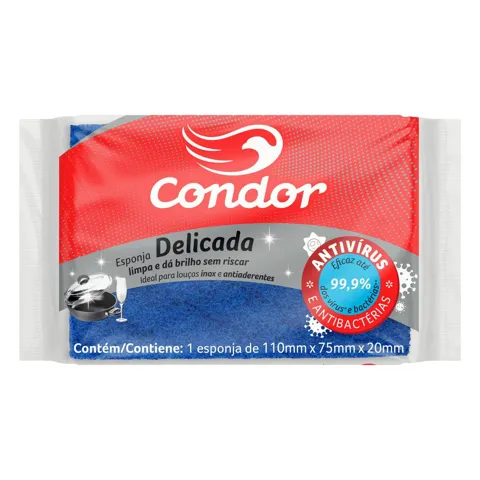 Esponja Azul Limpeza Delicada Condor