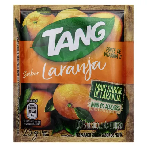 Refresco em Pó Laranja Tang Pacote 25g