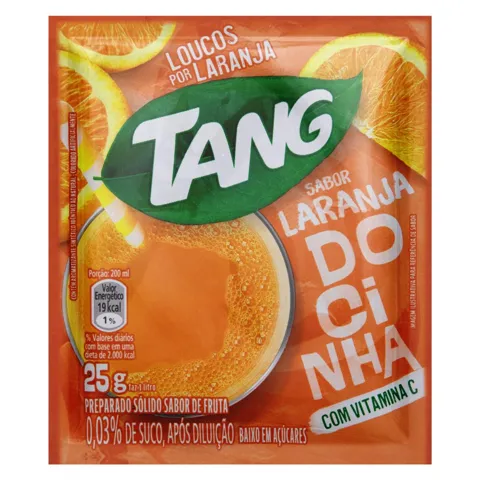 Refresco em Pó Laranja Docinha Tang Pacote 25g
