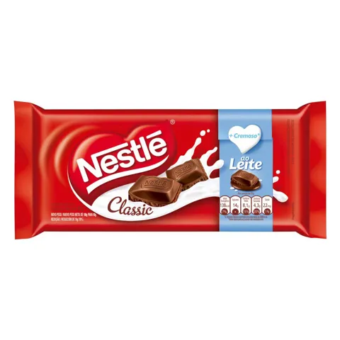 Chocolate ao Leite Nestlé Classic Pacote 80g