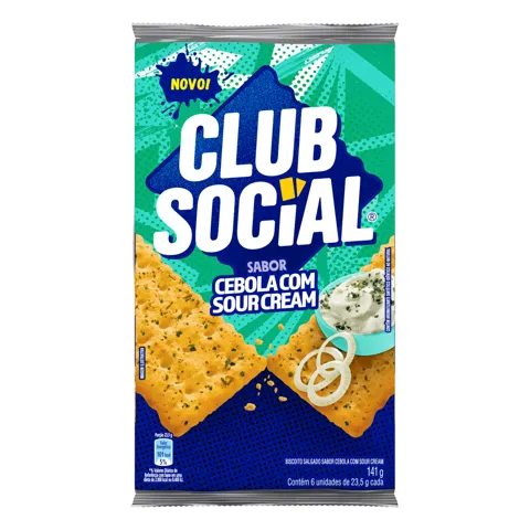 Biscoito Club Social Cebola com Sour Cream 141G