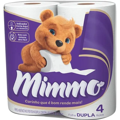 Papel Higiênico Mimmo Neutro 30M 4 Rolos
